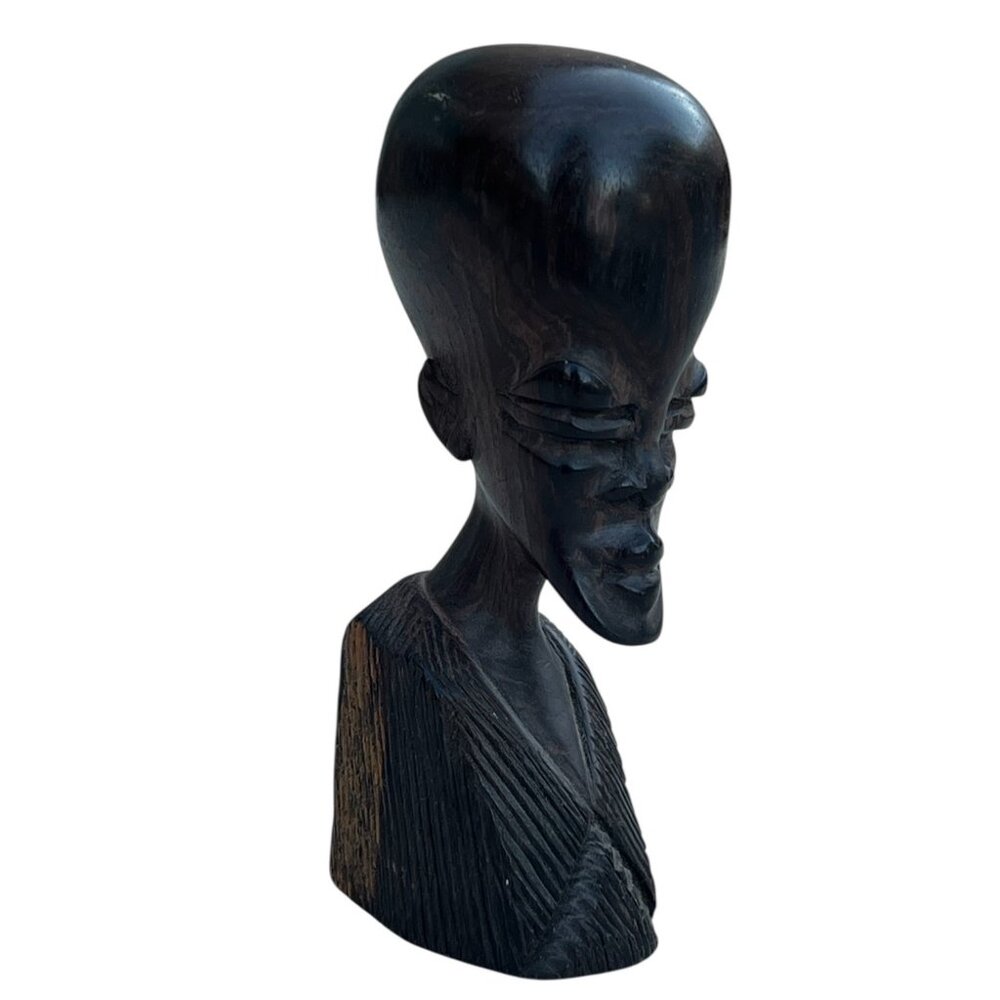 Hand-Carved African ironwood Bust Sculpture 4" T Art gift